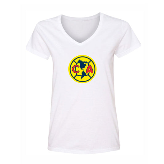 Women's Club America  Football V-Neck T-Shirt