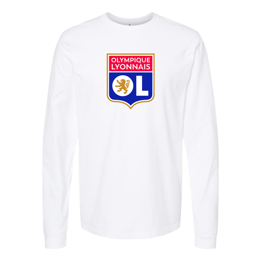 Men's Olympique Lyonnais FC Cotton Long Sleeve T-Shirt