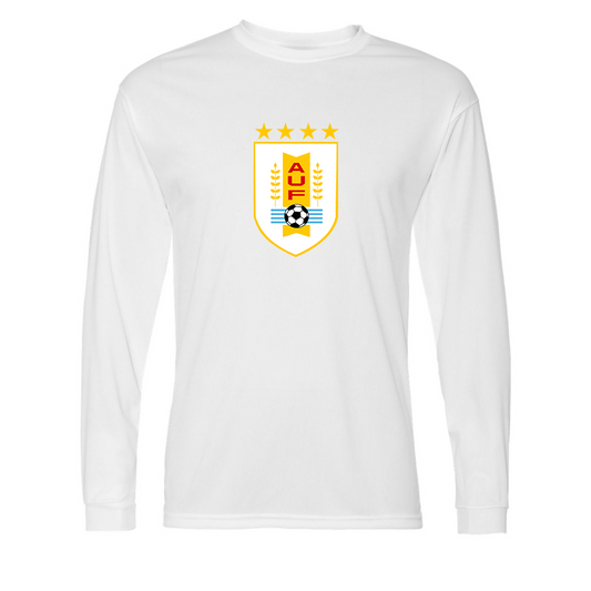 Men’s Uruguay National Soccer Team Performance Long Sleeve T-Shirt