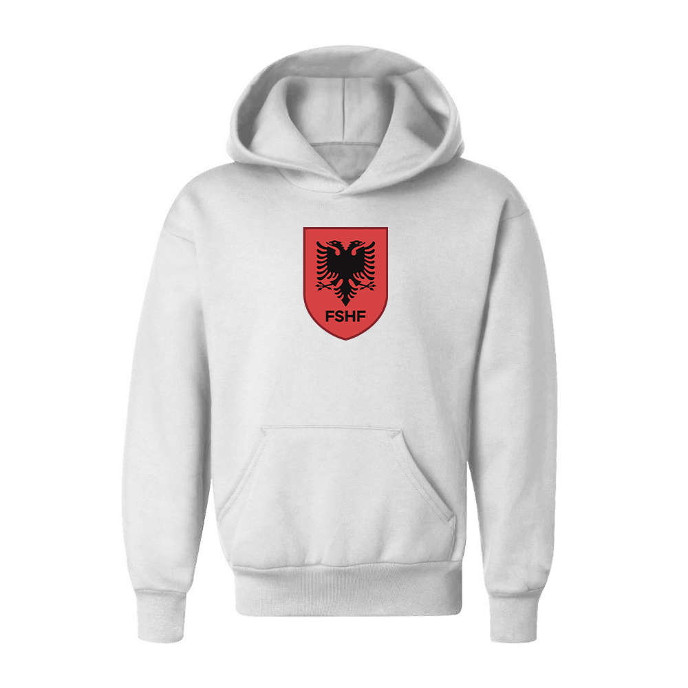 Youth Kids Albania National Soccer Team Pullover Hoodie