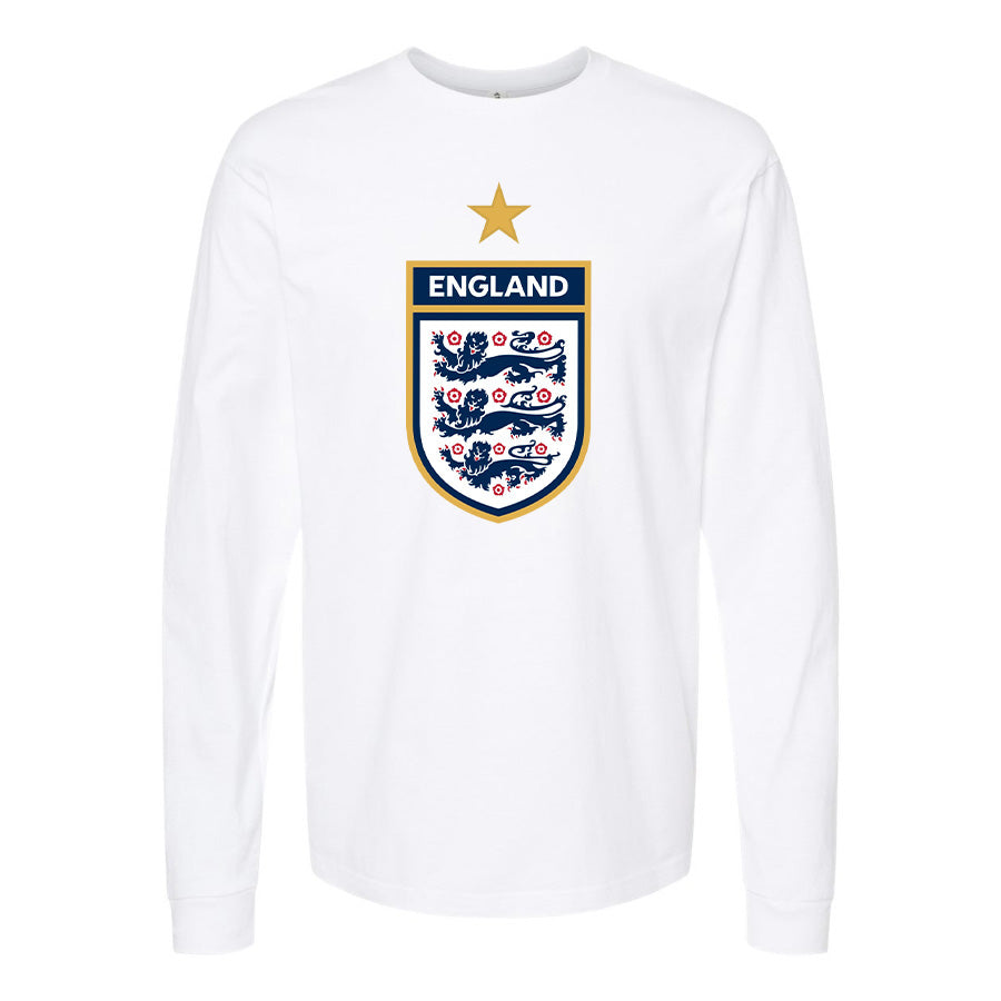 Men's England National Soccer Team Long Sleeve T-Shirt