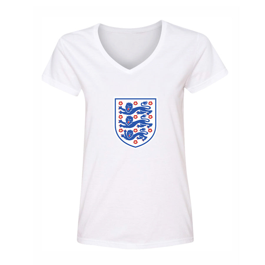 Women's England National Football Team V-Neck T-Shirt