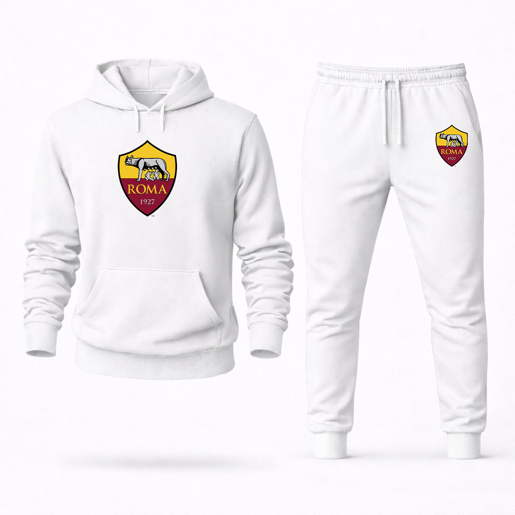 Men's AS Roma FC Logo Hoodie Joggers Set