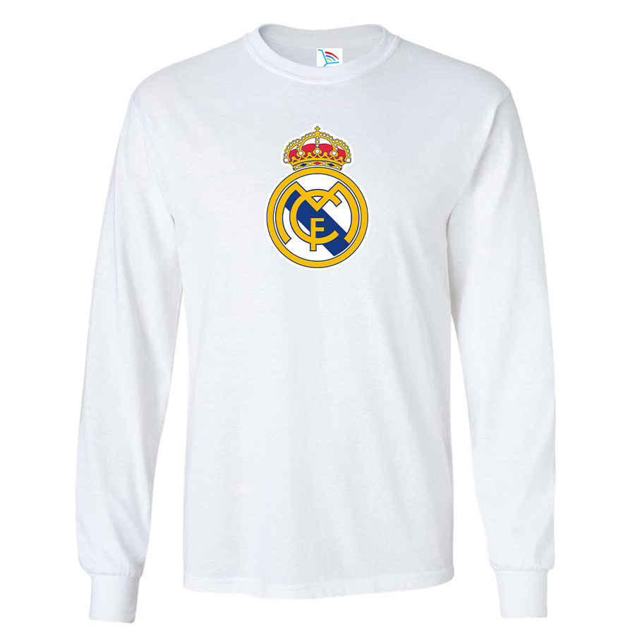 Youth Kids Real Madrid Soccer Long Sleeve T-Shirt