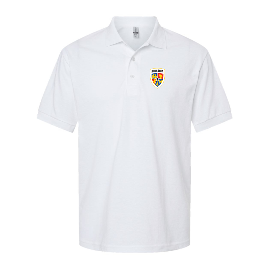 Men's Romania National Soccer Team Dry Blend Polo