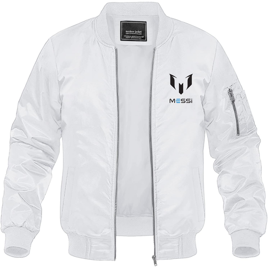 Men's Lionel Messi Air Messi Soccer Lightweight Bomber Jacket Windbreaker Softshell Varsity Jacket Coat