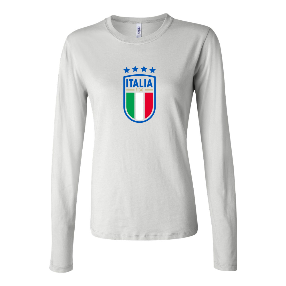 Women's Italy National Soccer Long Sleeve T-Shirt