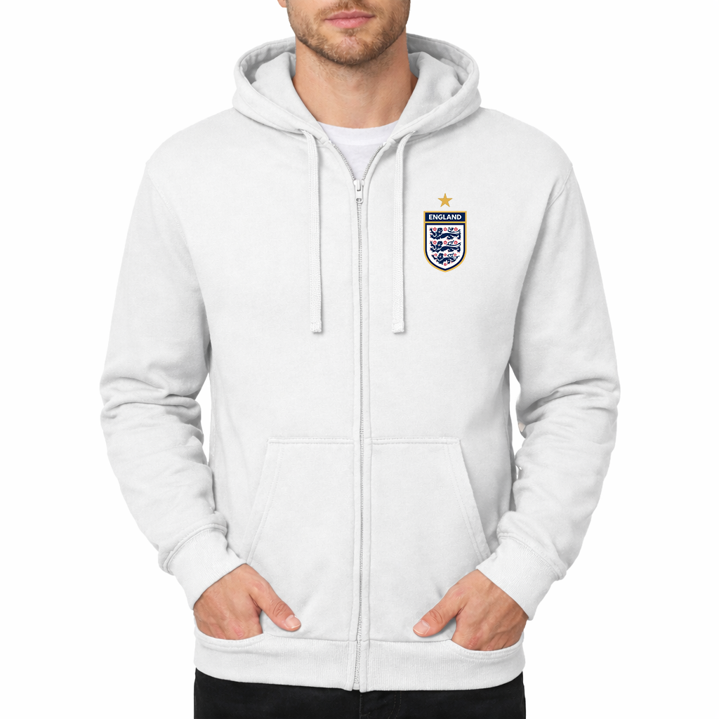 Men's England National Soccer Team Zipper Hoodie