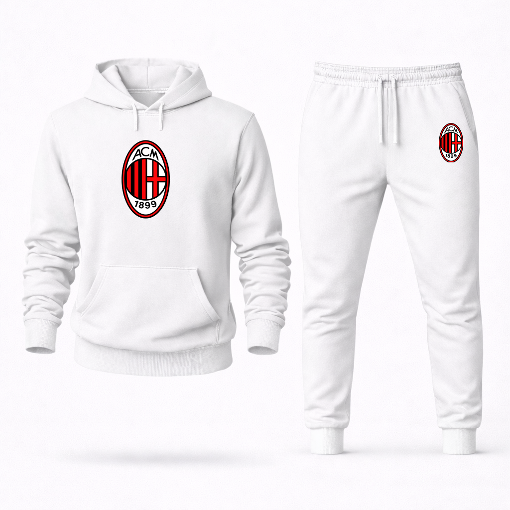 Men’s AC Milan Soccer Logo Hoodie Joggers Set
