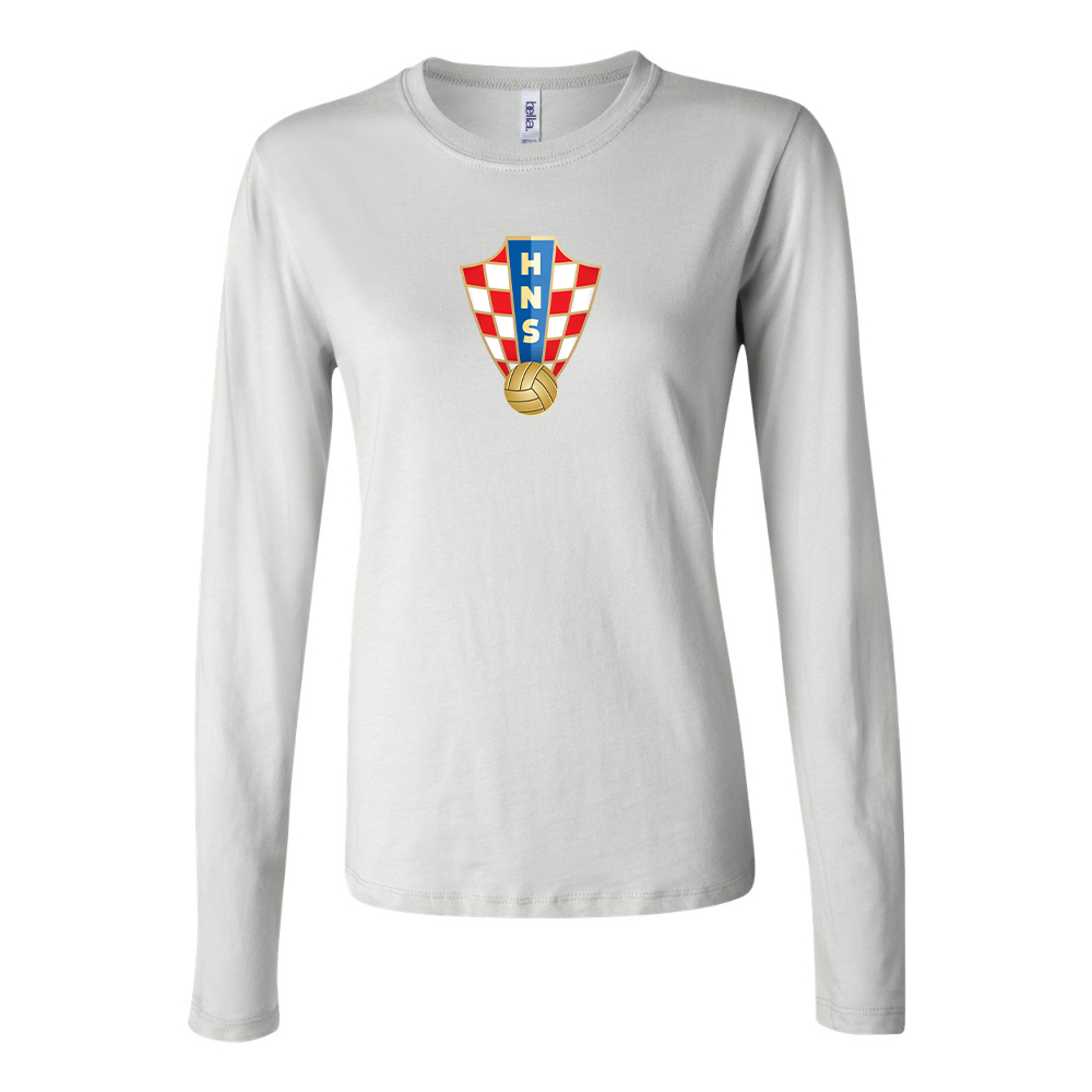 Women's Croatia National Soccer Team Long Sleeve T-Shirt