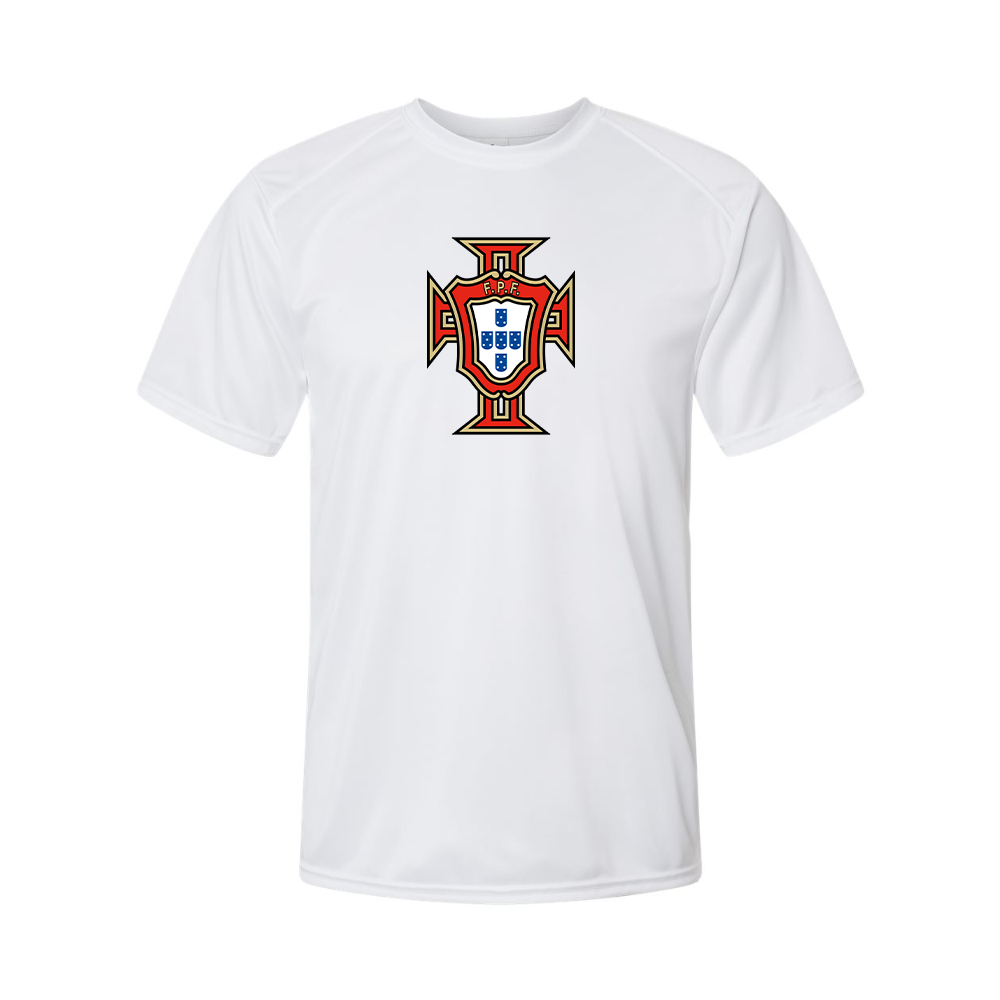 Youth Kids Portugal National Soccer Team Performance T-Shirt