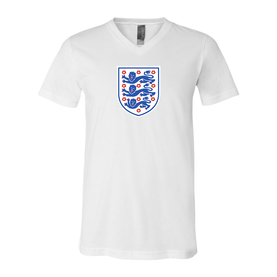Men’s England National Football Team - BELLA + CANVAS - Jersey V-Neck Tee - 3005