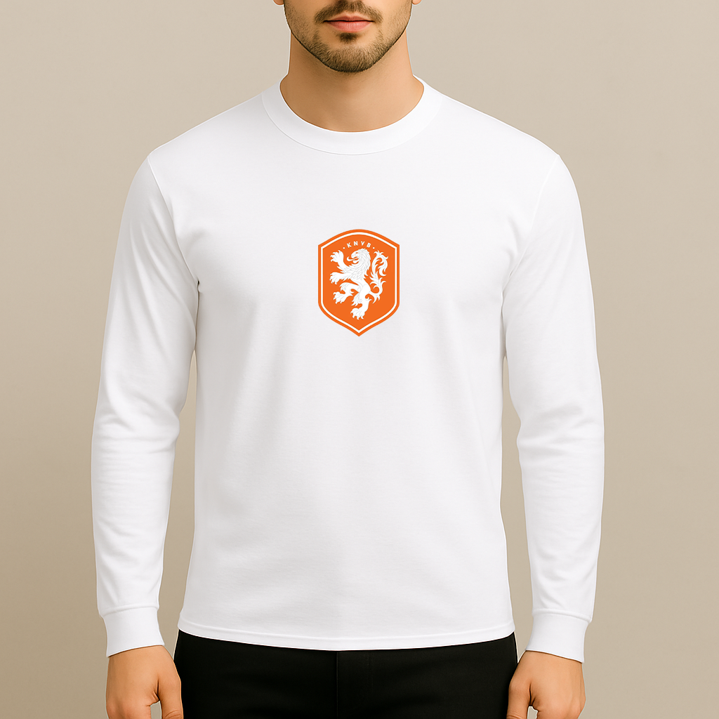 Men's Netherlands National Soccer Team Long Sleeve T-Shirt