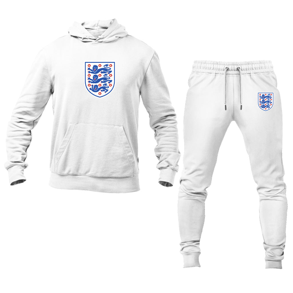 Men's England National Football Team Logo Hoodie Joggers Set