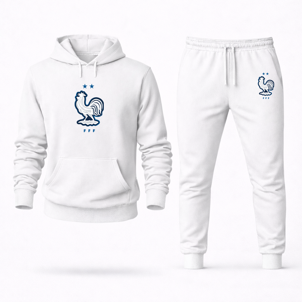 Men's France National Soccer Team  Logo Hoodie Joggers Set