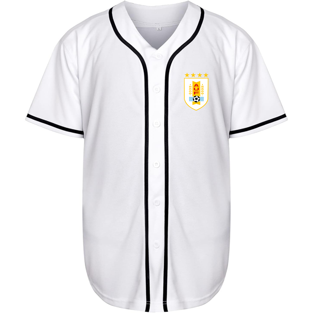 Men's Uruguay National Soccer Team Baseball Jersey