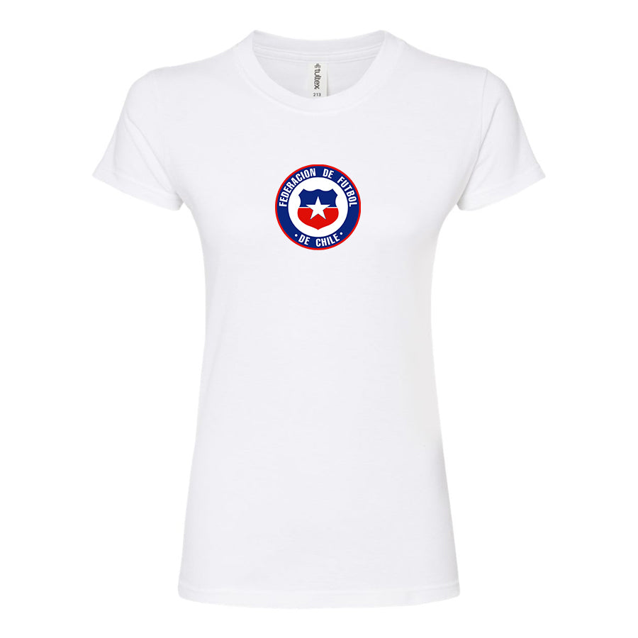 Women's Chile National Soccer Team  Round Neck T-Shirt