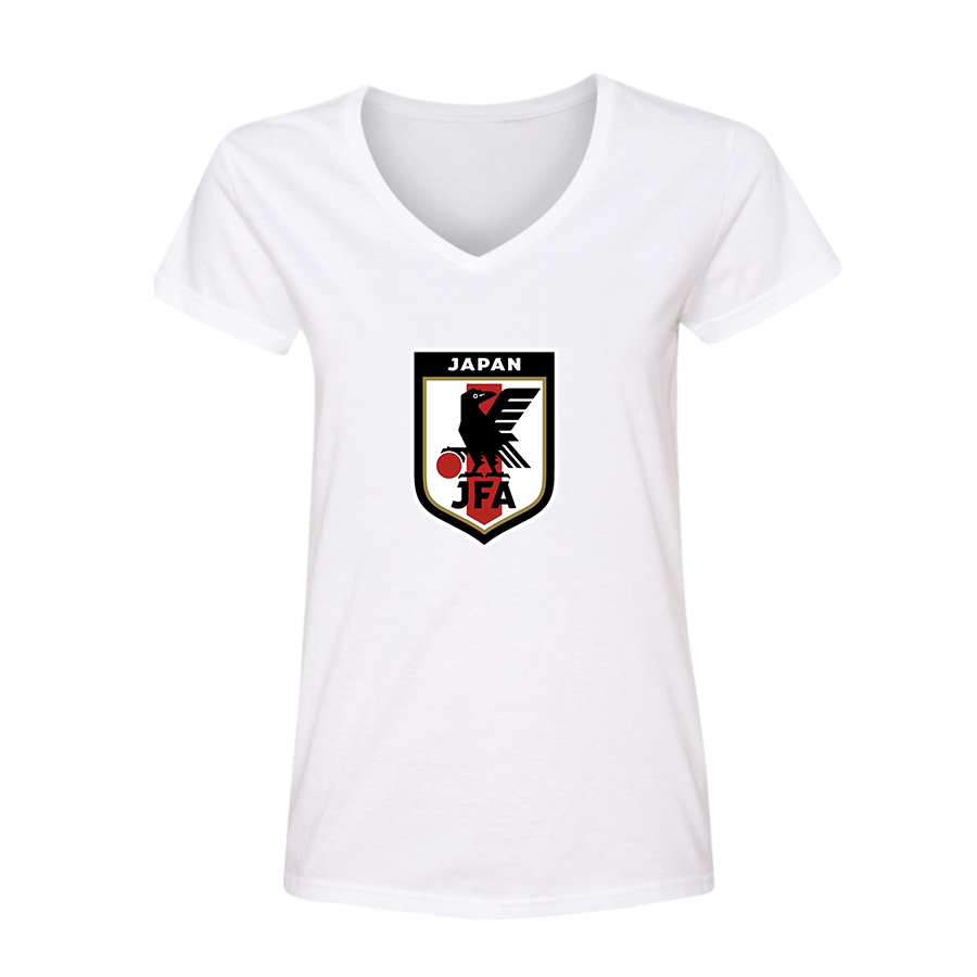 Women's Japan National Soccer Team V-Neck T-Shirt