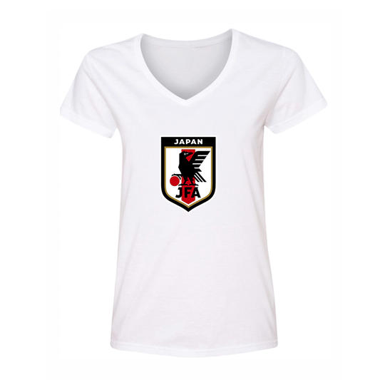 Women's Japan National Soccer Team V-Neck T-Shirt