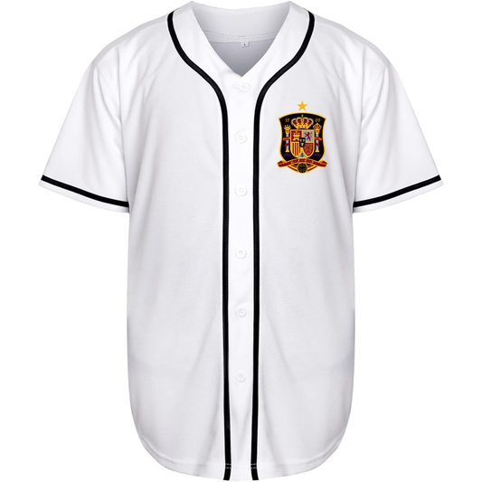 Men's Spain National Soccer Team Baseball Jersey