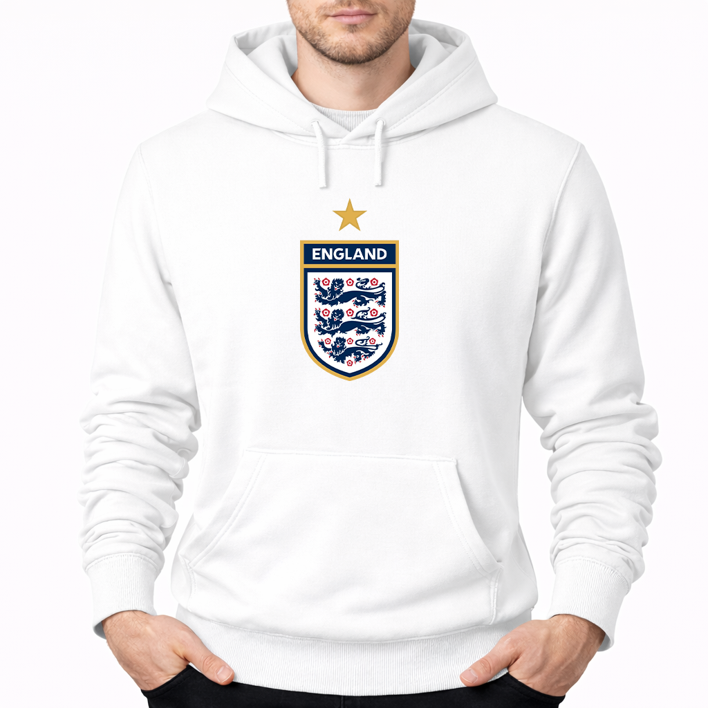 Men's England National Soccer Team Pullover Hoodie