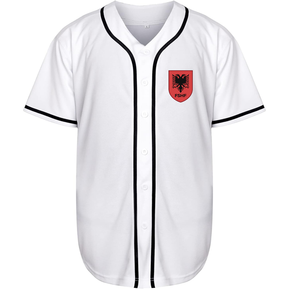 Men's Albania National Soccer Team Baseball Jersey