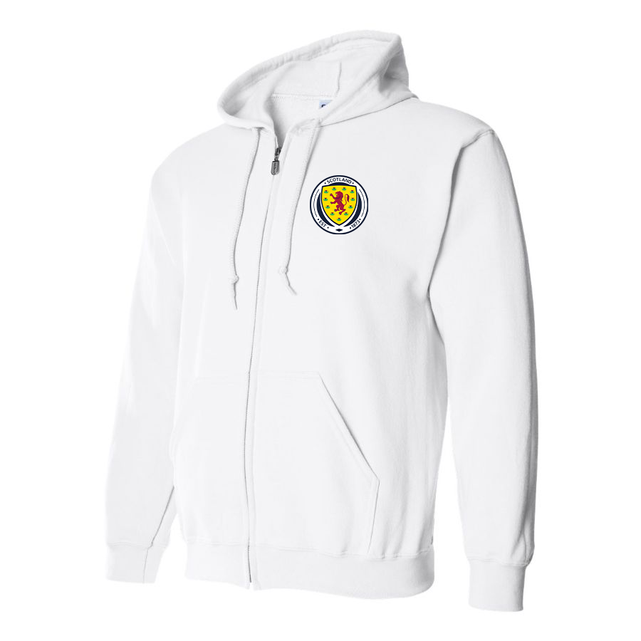 Men's Scotland National Soccer Team Zipper Hoodie