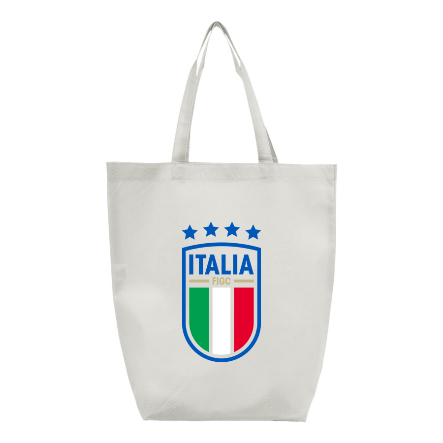 Italy National Soccer Team (Blue) (White) - Q-Tees - Non-Woven Gusset Bottom Tote - Q1251