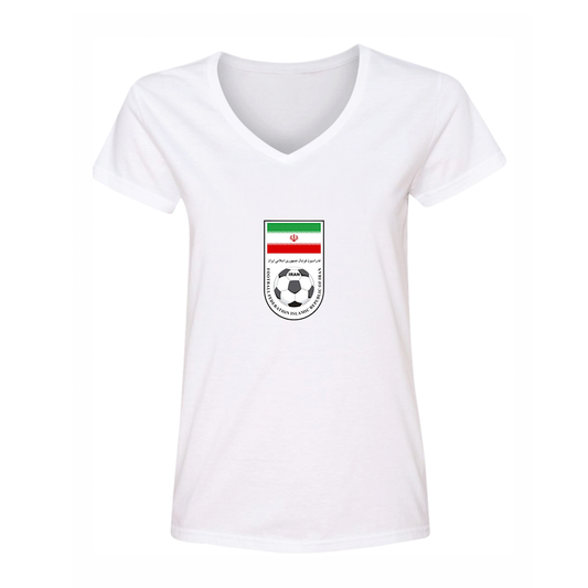 Women's Iran National Soccer Team V-Neck T-Shirt