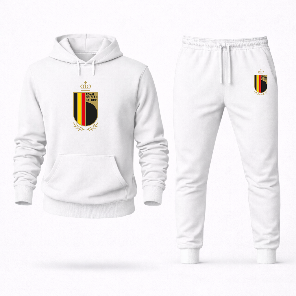 Men's Belgium National Soccer Team Logo Hoodie Joggers Set