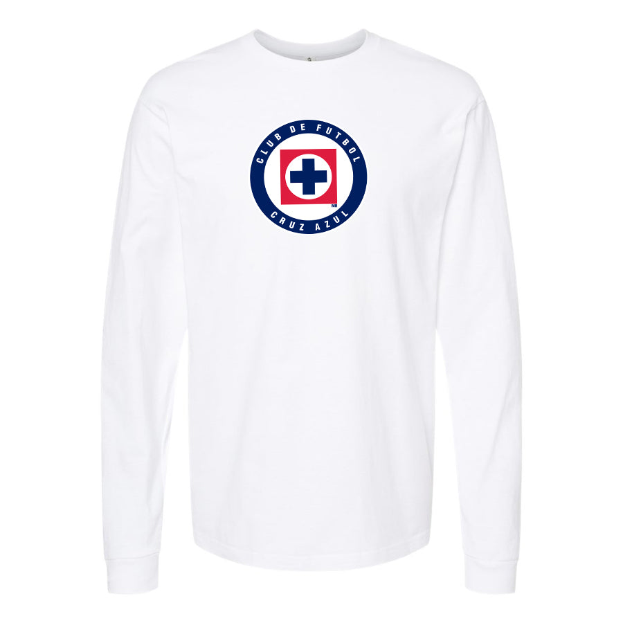 Youth Kids Cruz Azul Football Club Long Sleeve T-Shirt