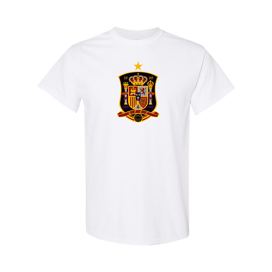 Youth Kids Spain National Soccer Team Cotton T-Shirt