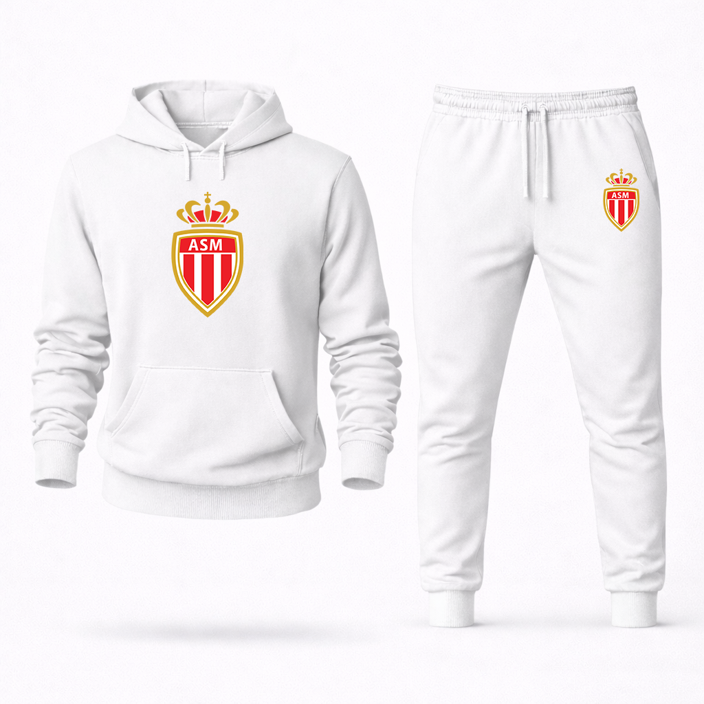 Men's AS Monaco FC Hoodie Joggers Set