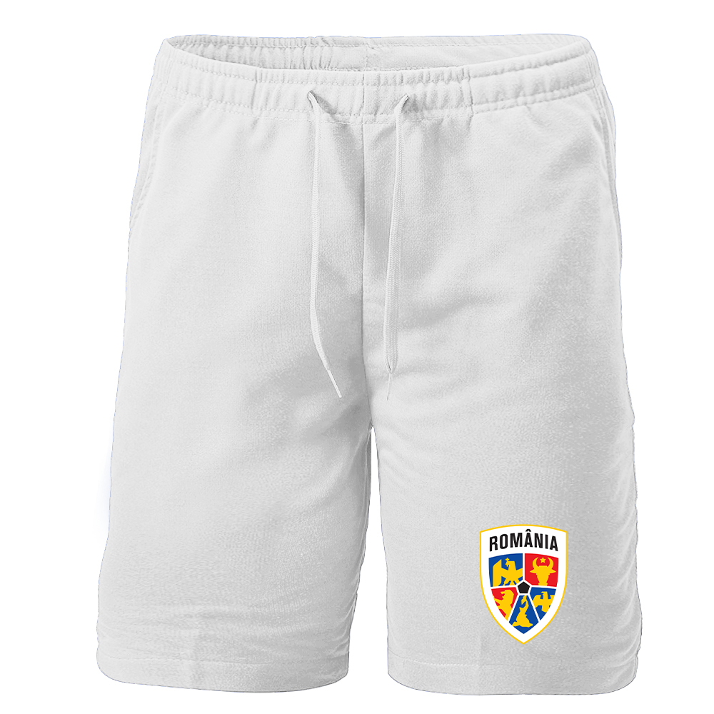 Men's Romania National Soccer Team Athletic Fleece Shorts