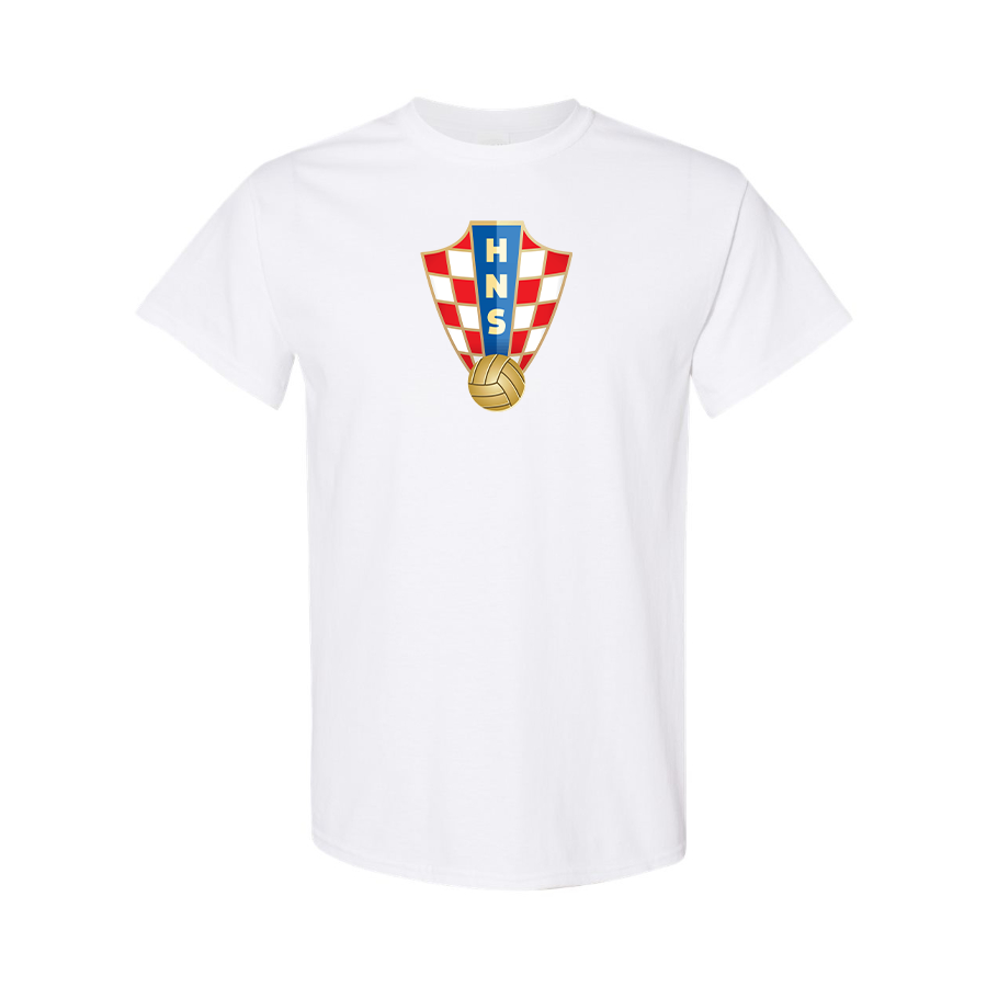 Youth Kids Croatia National Soccer Team Cotton T-Shirt