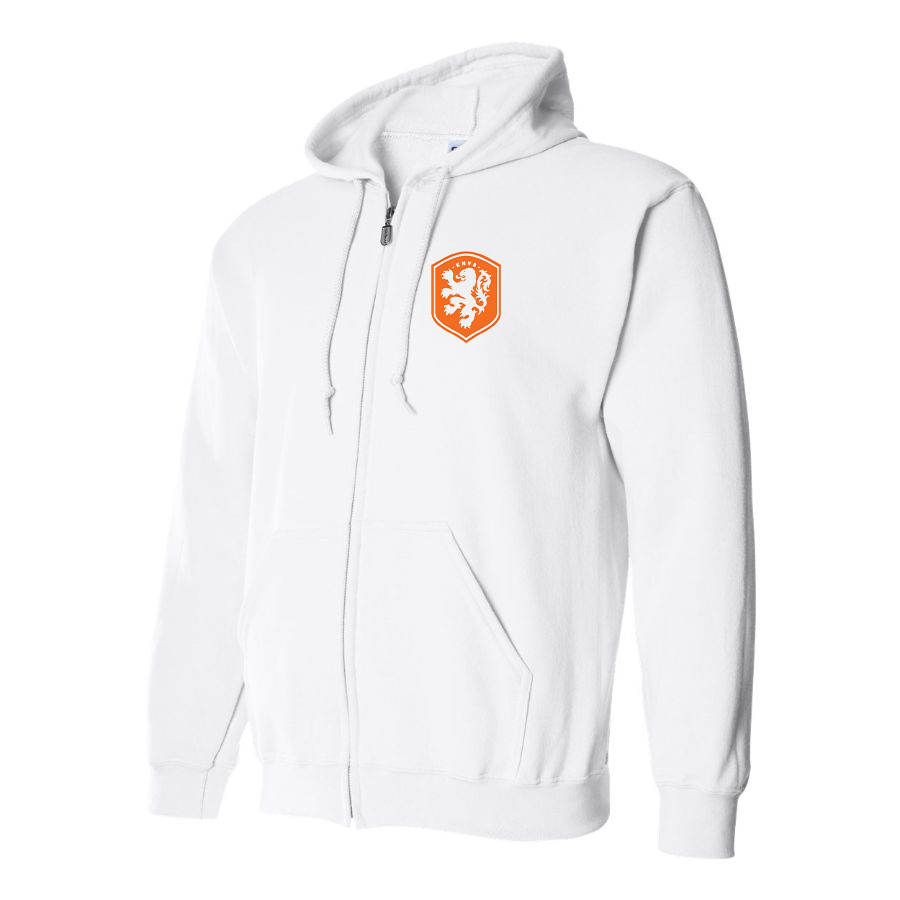 Men's Netherlands National Soccer Team Zipper Hoodie