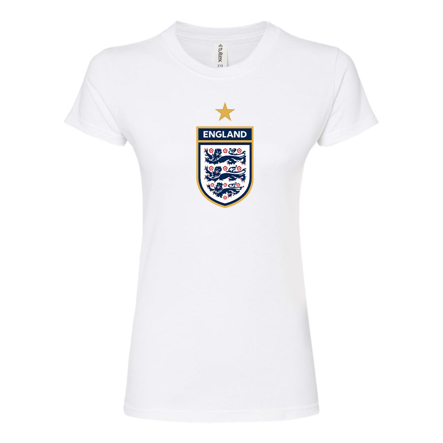 Women's England National Soccer Team Round Neck T-Shirt