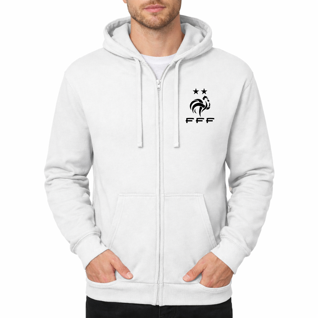 Men's France Soccer Zipper Hoodie