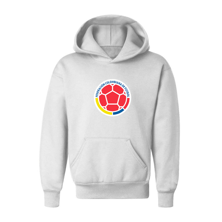 Youth Kids Colombia National Soccer Team Pullover Hoodie