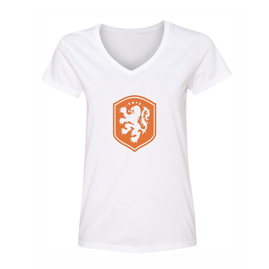 Women's Netherlands National Soccer Team V-Neck T-Shirt