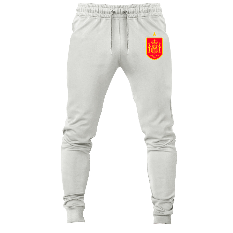 Men's Spain Red Logo National Soccer Team Joggers Sweatpants