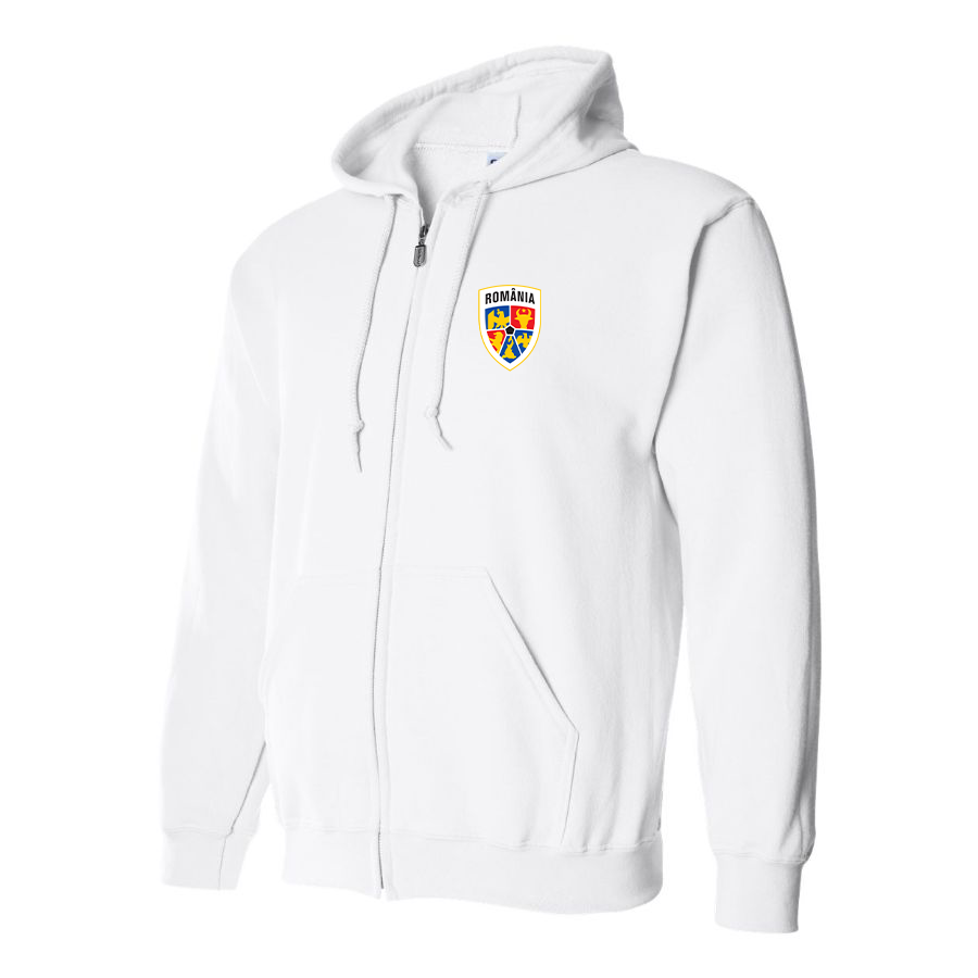 Men's Romania National Soccer Team Zipper Hoodie