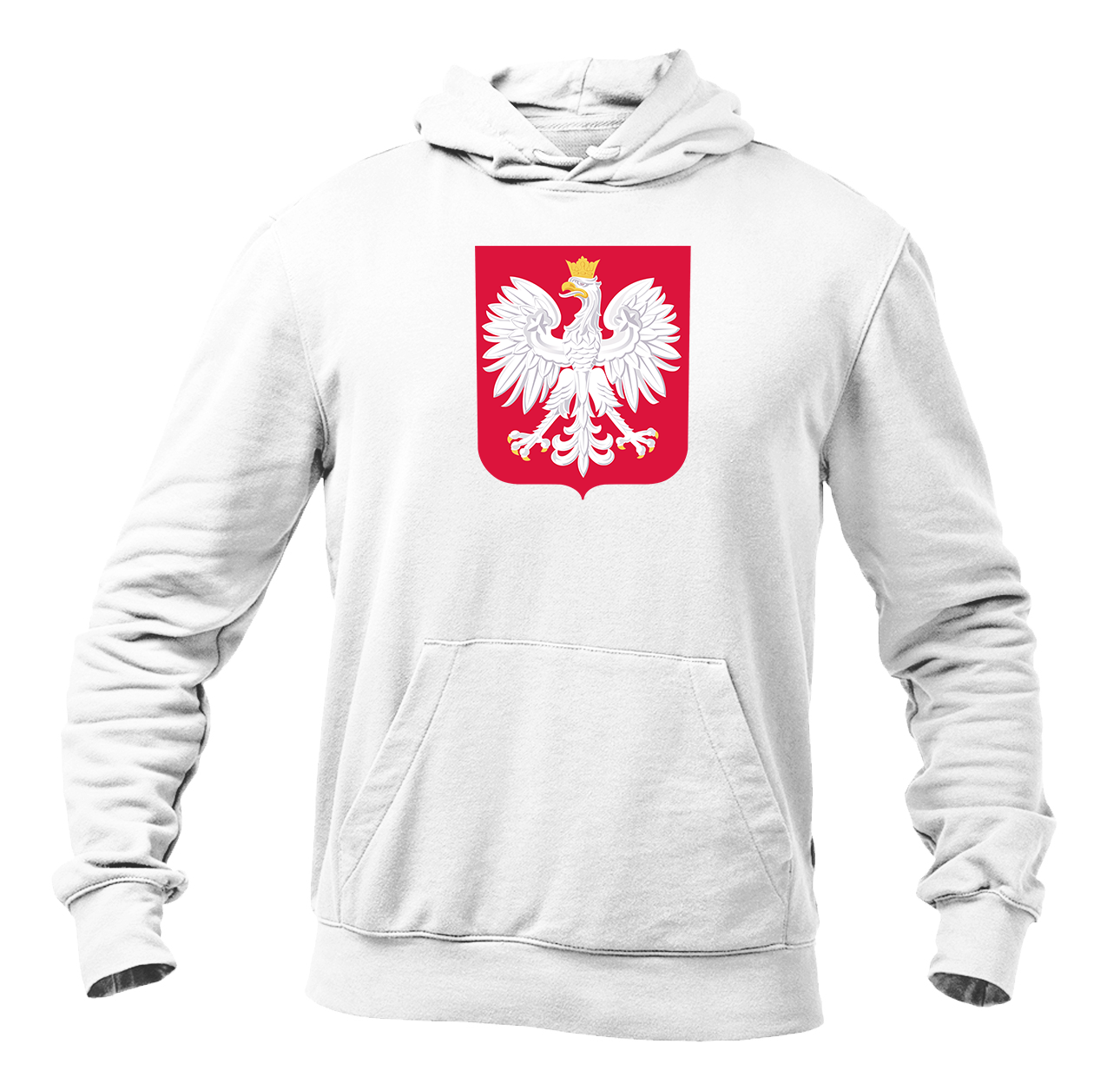 Men's Poland National Soccer Team Pullover Hoodie