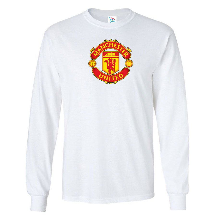 Youth Kids Manchester United Soccer Long Sleeve T-Shirt