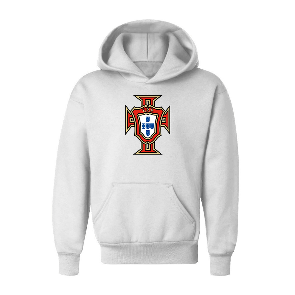 Youth Kids Portugal National Soccer Team Pullover Hoodie