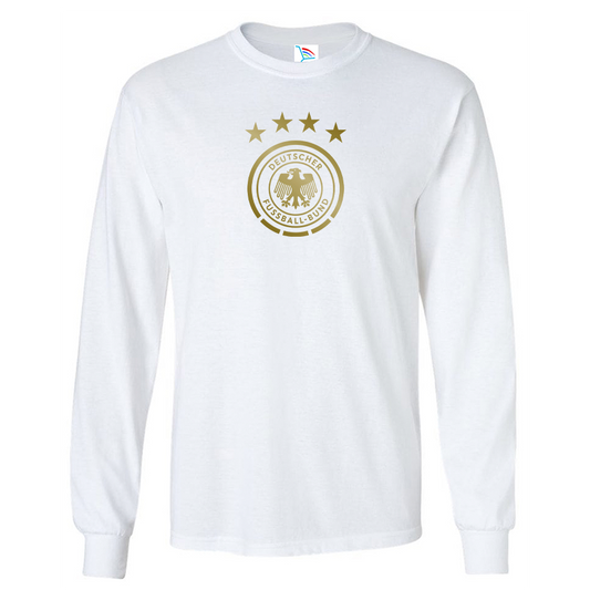 Men's Germany Soccer Cotton Long Sleeve T-Shirt