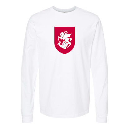 Men's Georgia National Soccer Team Cotton Long Sleeve T-Shirt