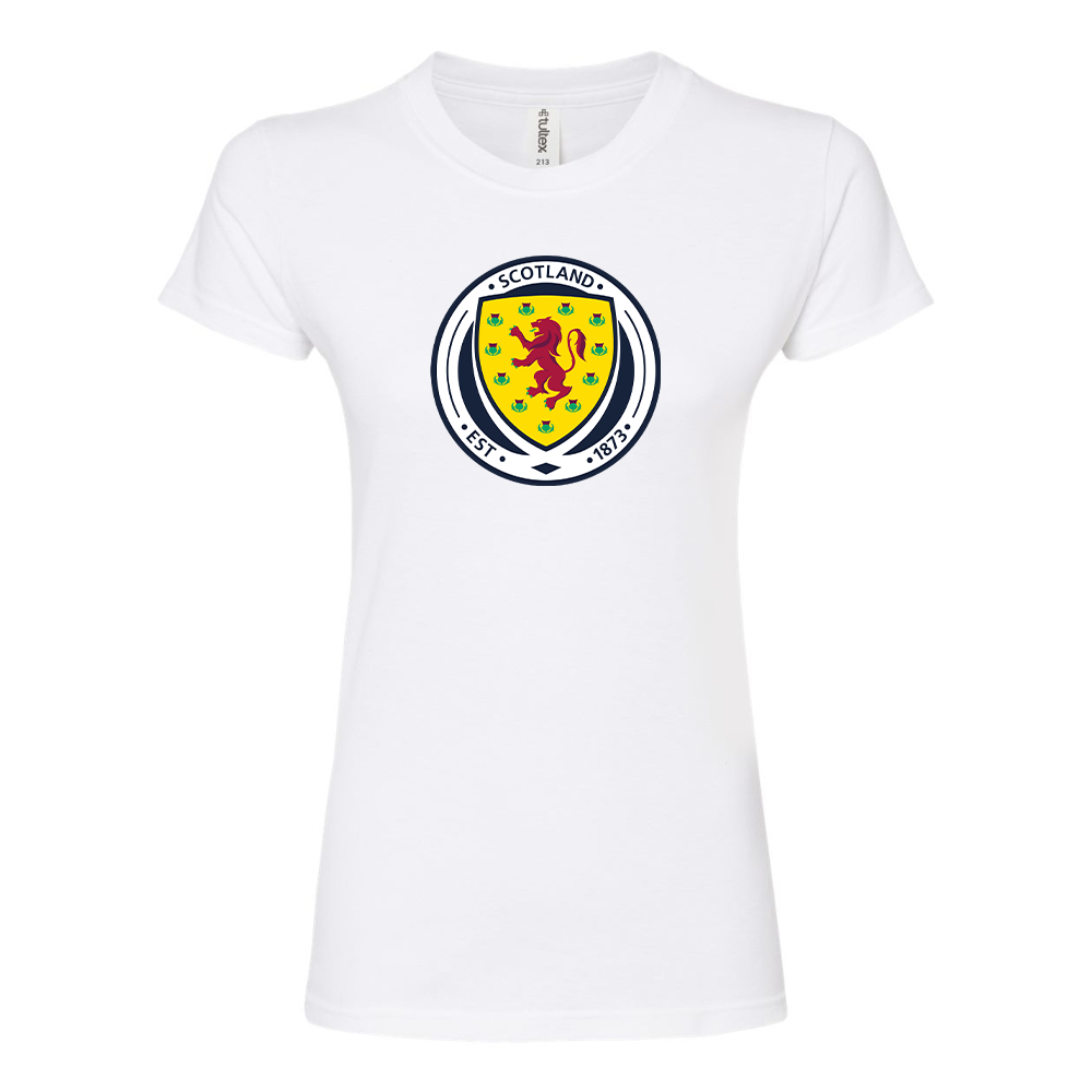 Women's Scotland National Soccer Team Round Neck T-Shirt