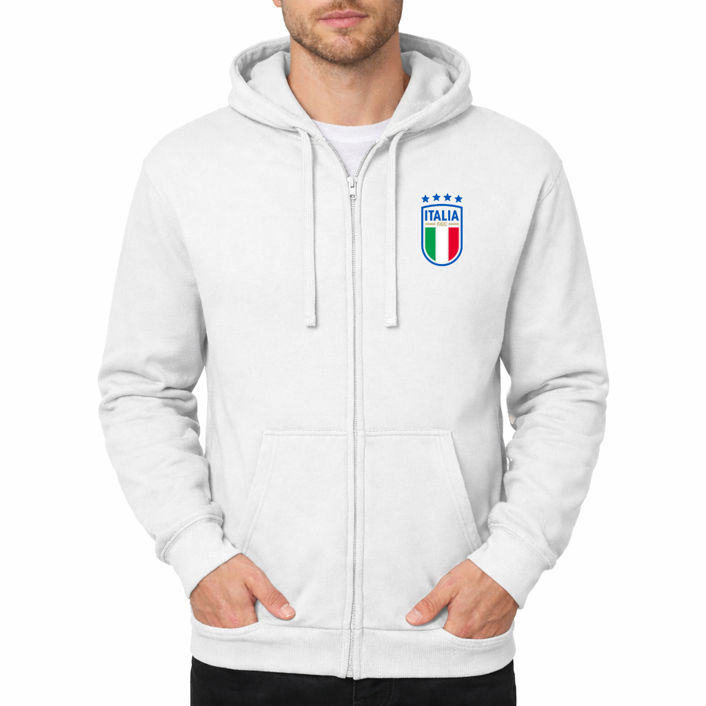 Men's Italy National Soccer Zipper Hoodie