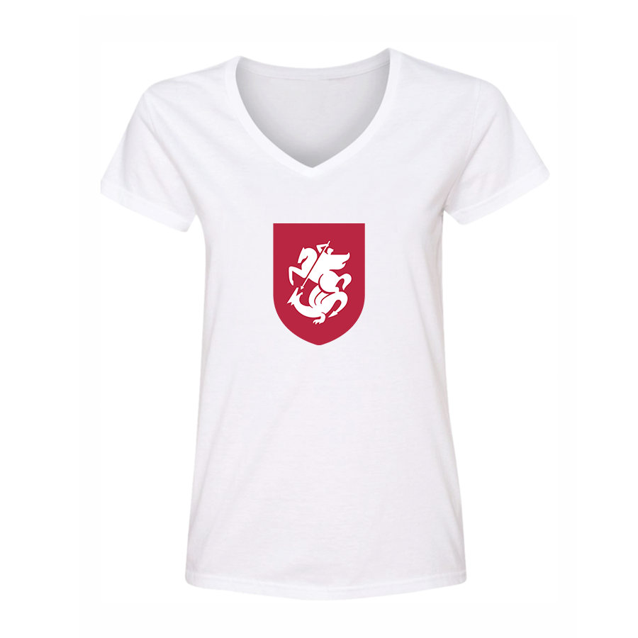 Women's Georgia National Soccer Team V-Neck T-Shirt